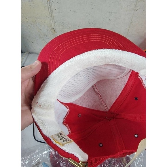 Vintage‎ CABELA’S Cap Hat Embroidered Salmon Trucker Fishing Fish Red - Picture 5 of 9